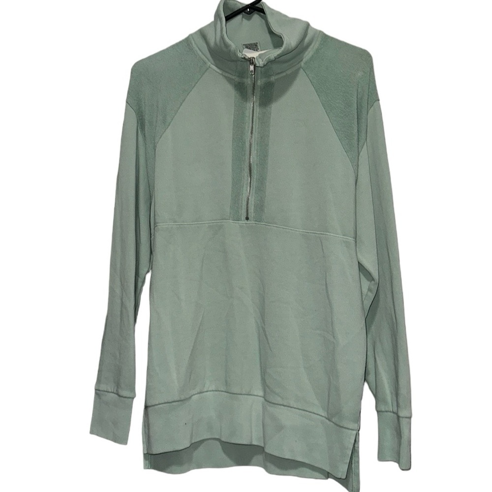 VS Pink Oversized Green Half Zip Top
